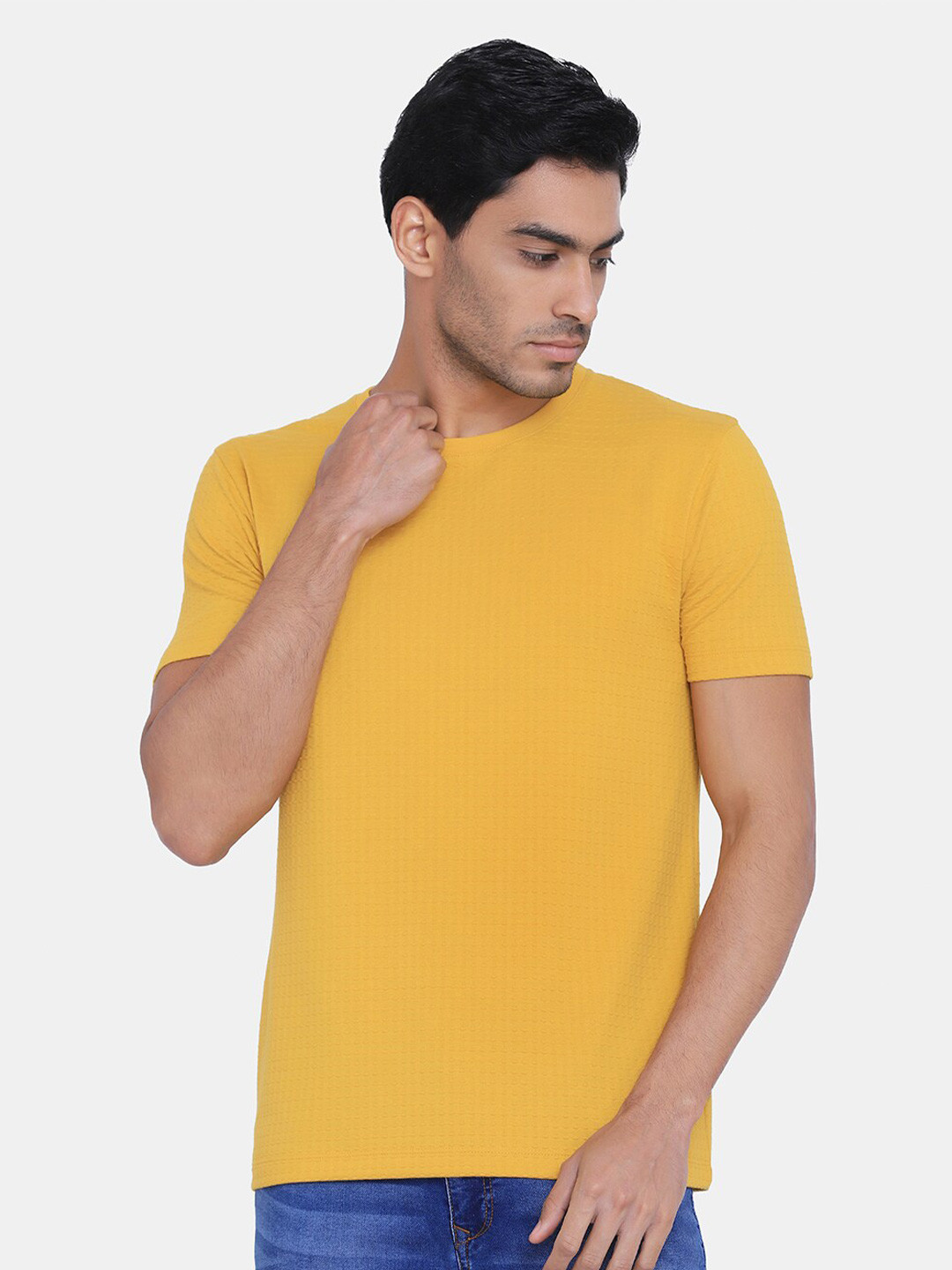 

Blackberrys Men Yellow Slim Fit Cotton -shirt