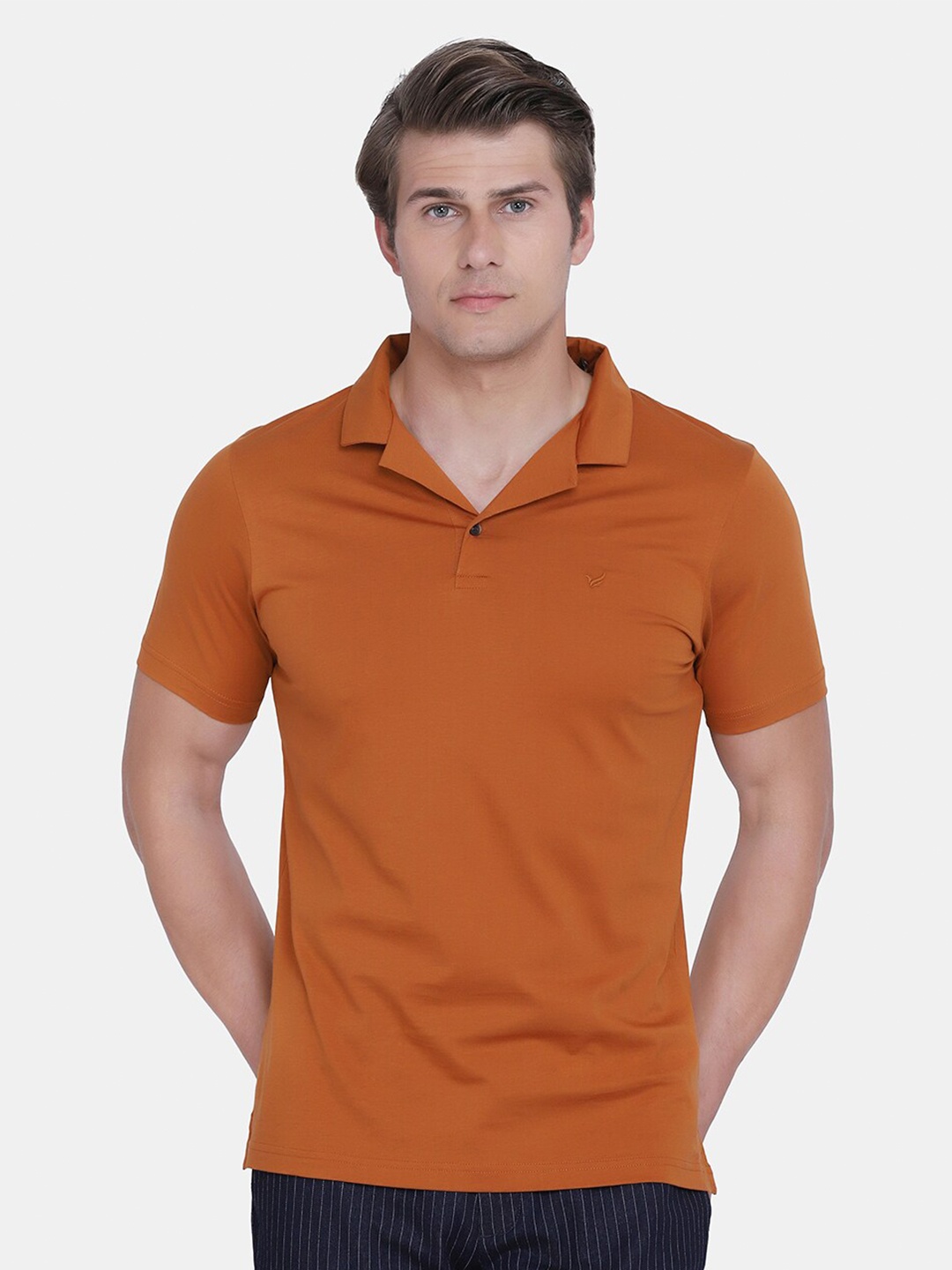 

Blackberrys Men Brown Polo Collar Slim Fit T-shirt