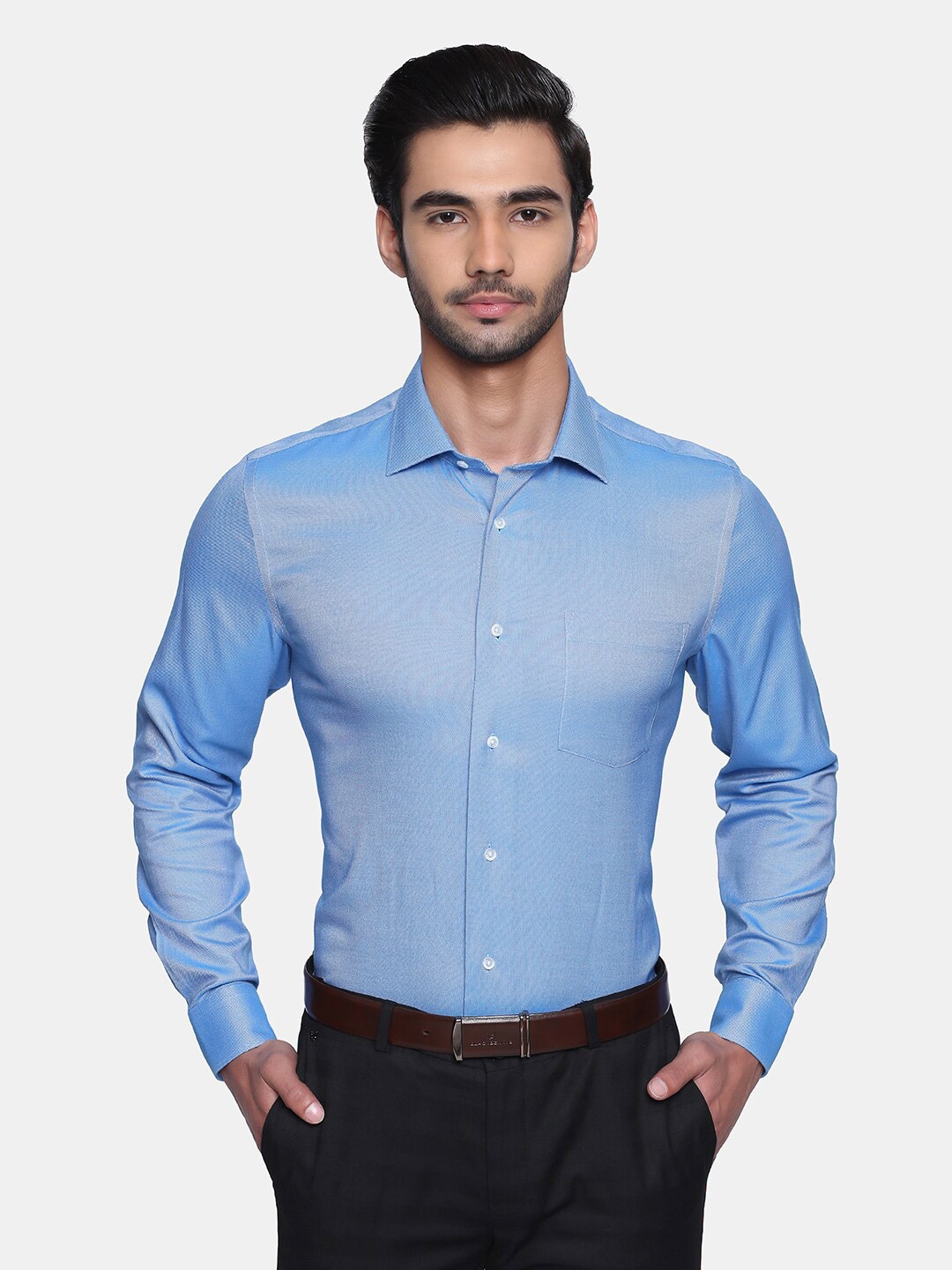 

Blackberrys Men Blue India Slim Fit Formal Shirt