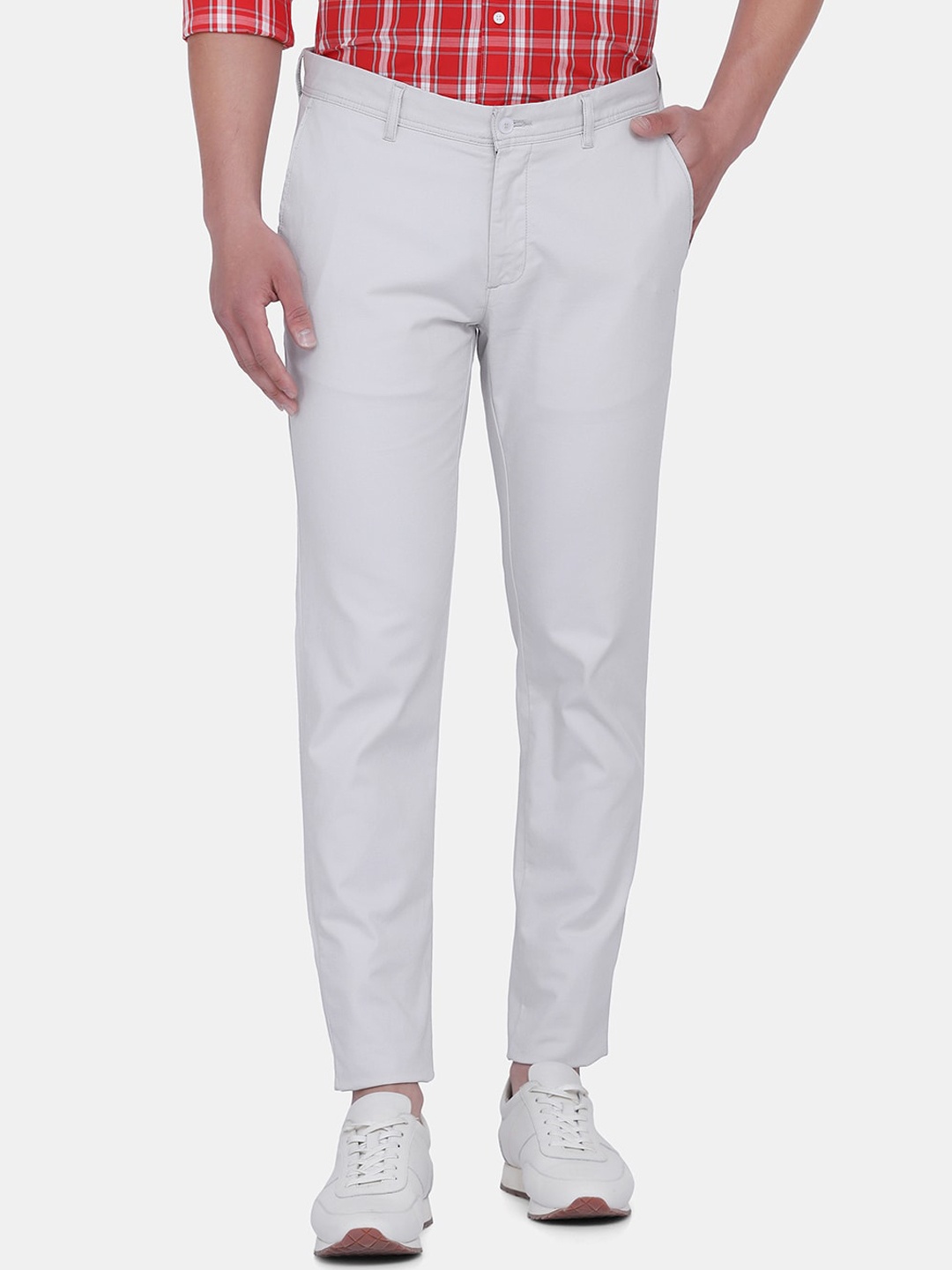 

Blackberrys Men Grey B-91 Skinny Fit Chinos Trouser