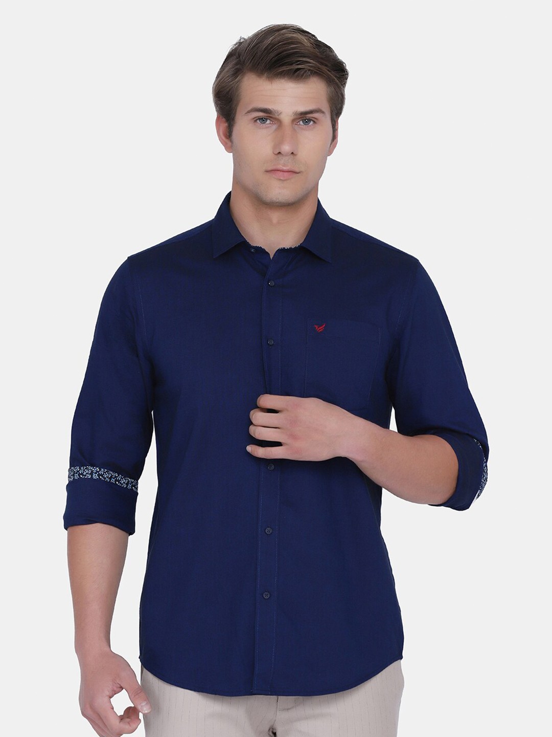 

Blackberrys Men Navy Blue India Slim Fit Cotton Casual Shirt