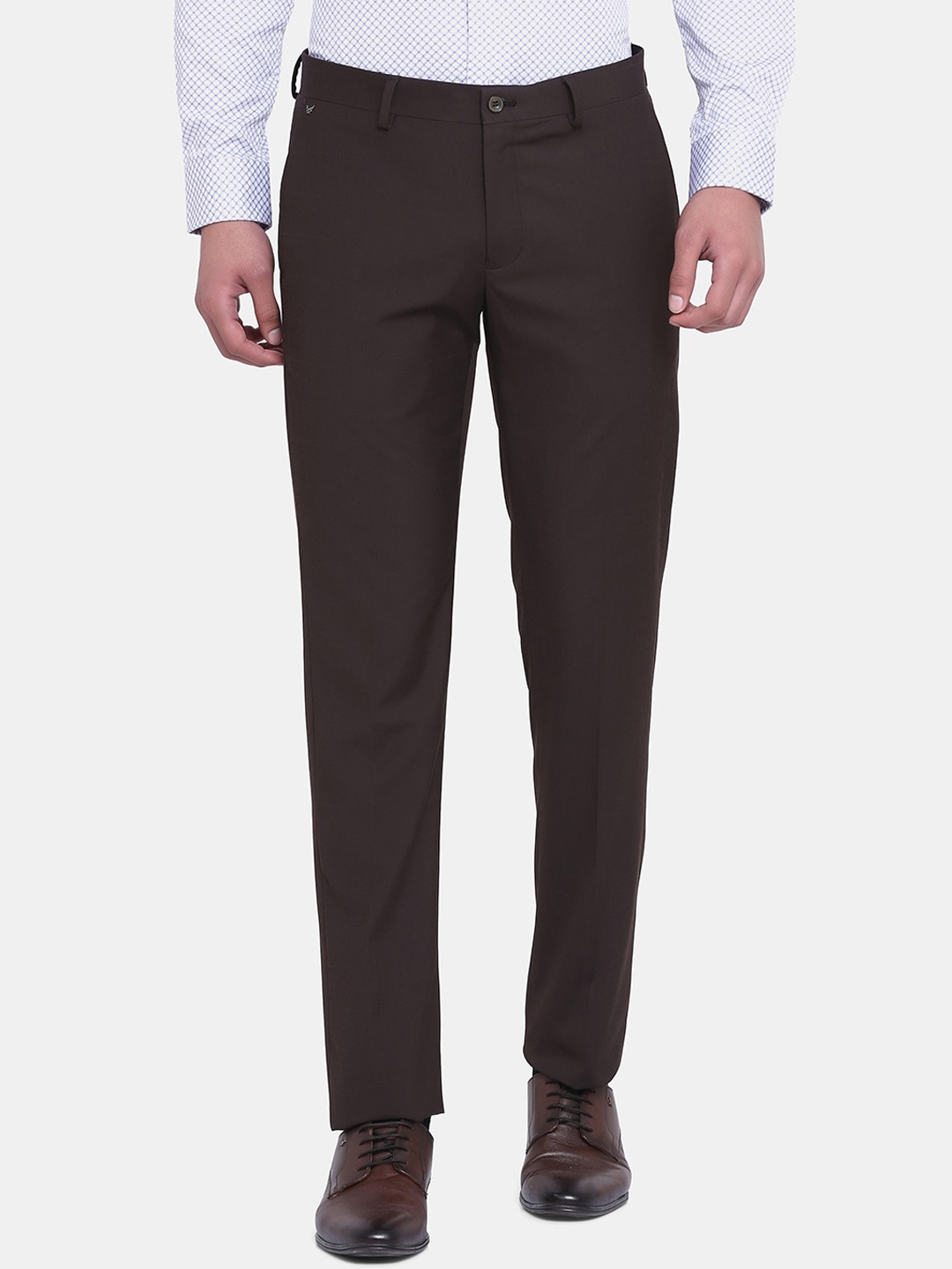 

Blackberrys Men Brown Formal Trousers