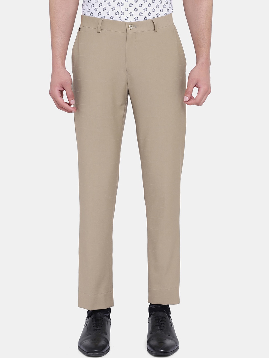 

Blackberrys Men Beige B-95 Slim Fit Trousers