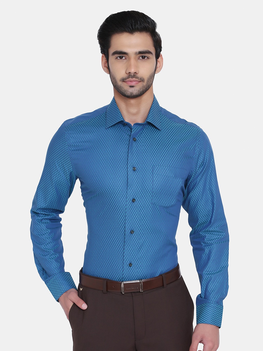 

Blackberrys Men Blue Slim Fit Formal Shirt