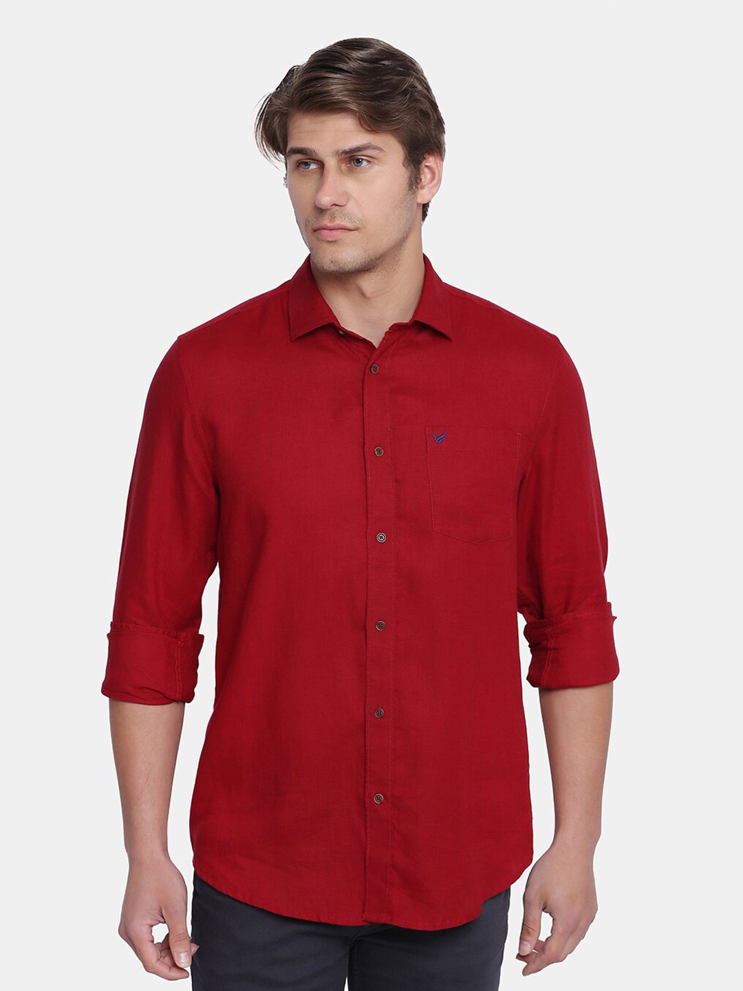 

Blackberrys Men Red Slim Fit Casual Shirt