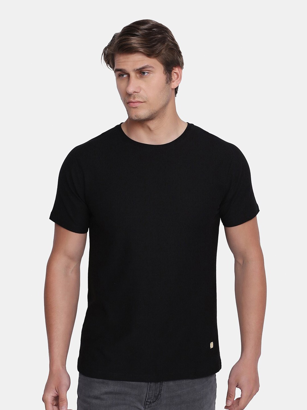 

Blackberrys Men Black Slim Fit Cotton T-shirt