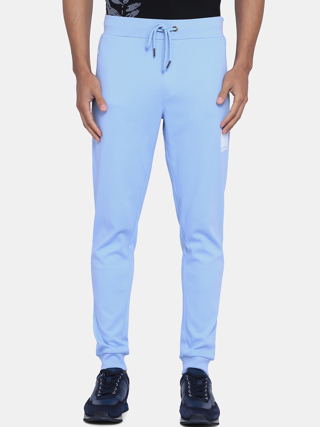 

Blackberrys Men Blue Solid Cotton Track Pants