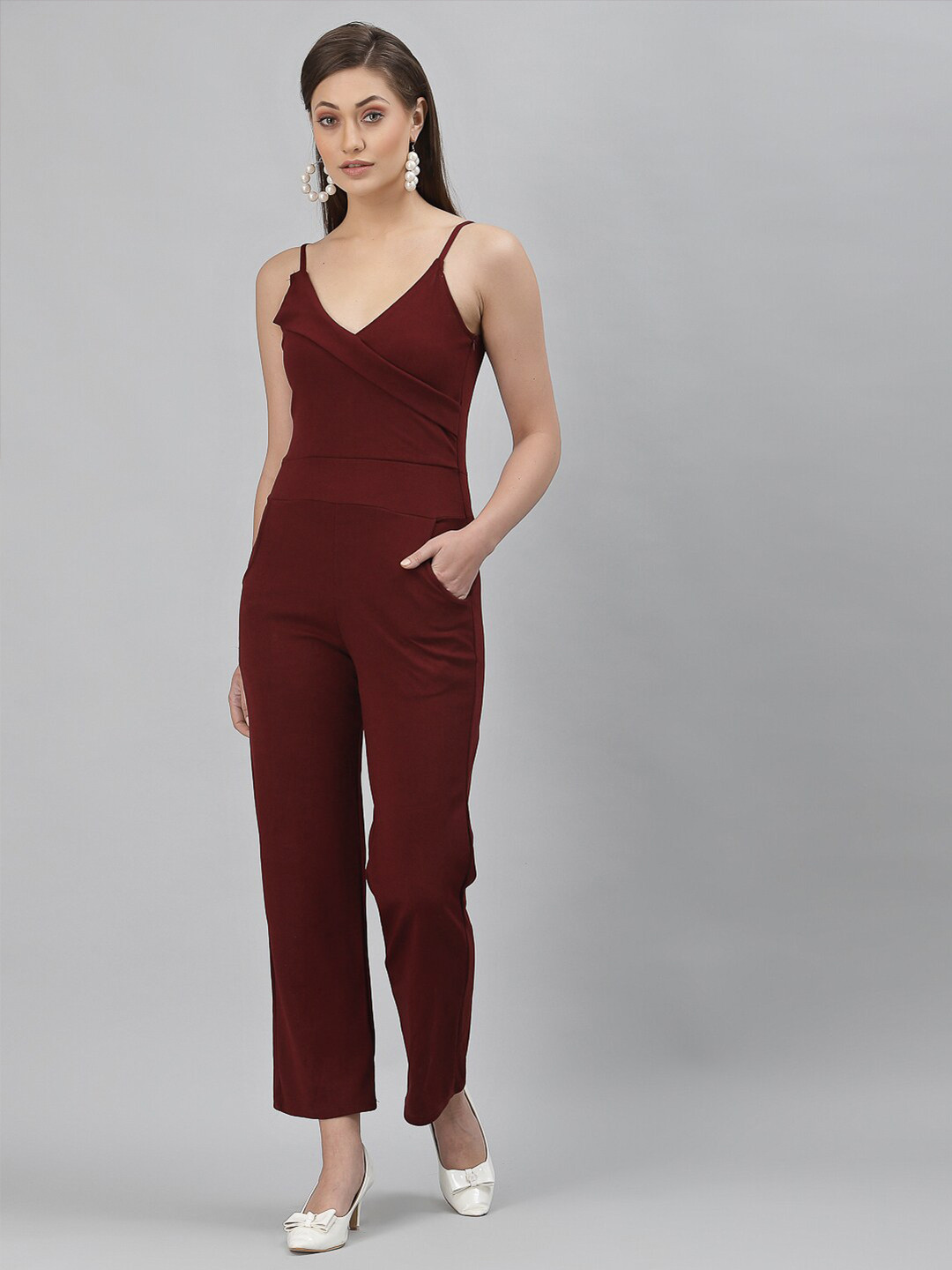 

Selvia Burgundy Basic Jumpsuit