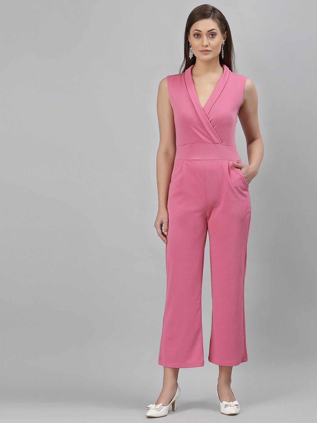 

Selvia Pink Sleeveless Culotte Jumpsuit