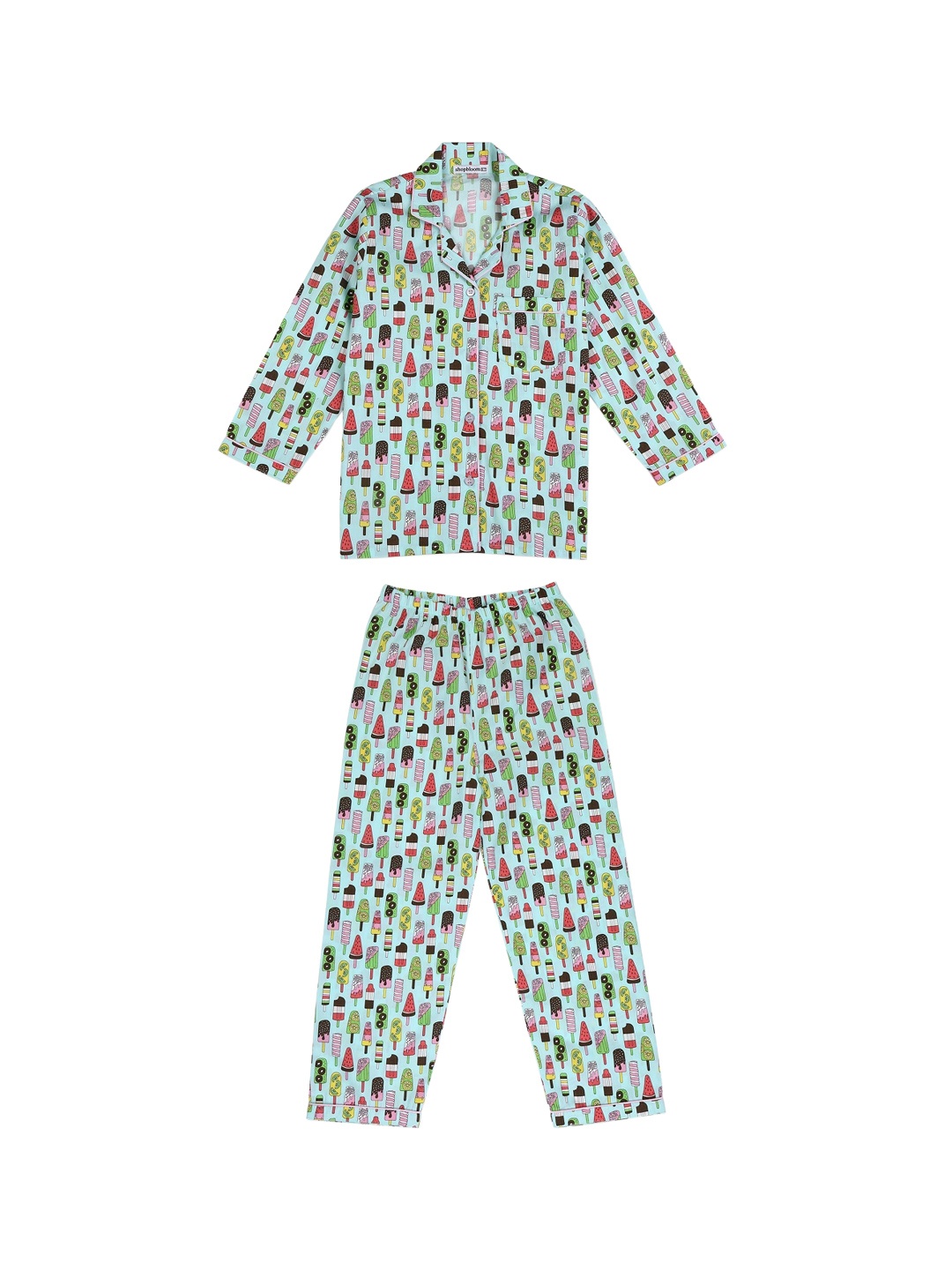 

shopbloom Kids Blue & Red Printed Night suit