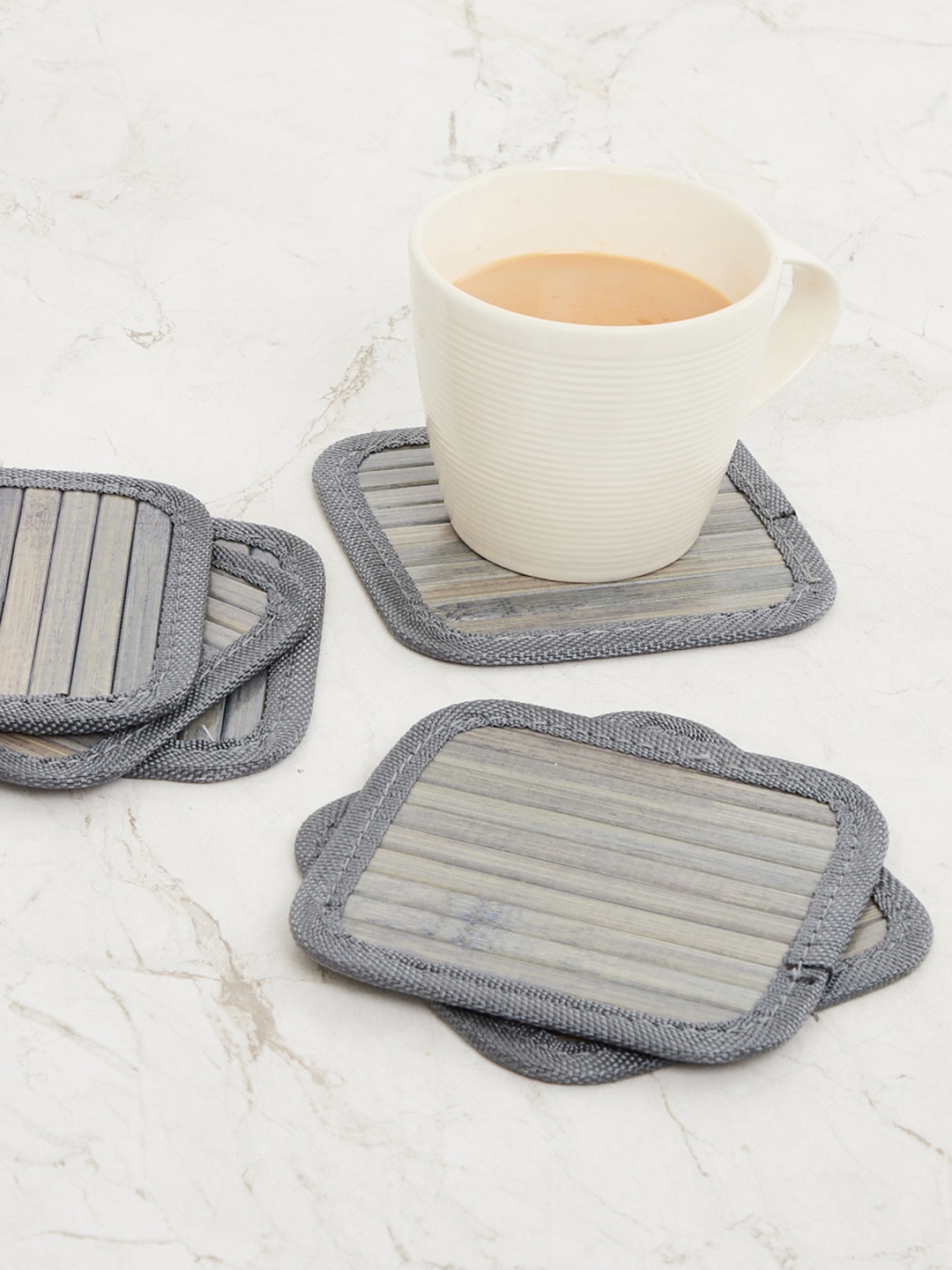 

Habitat Candere Set of 6 Grey Textured Bamboo Coasters