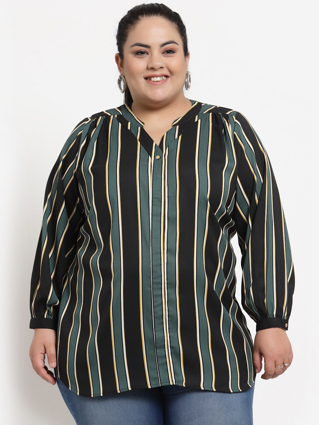 

plusS Blue Striped Top