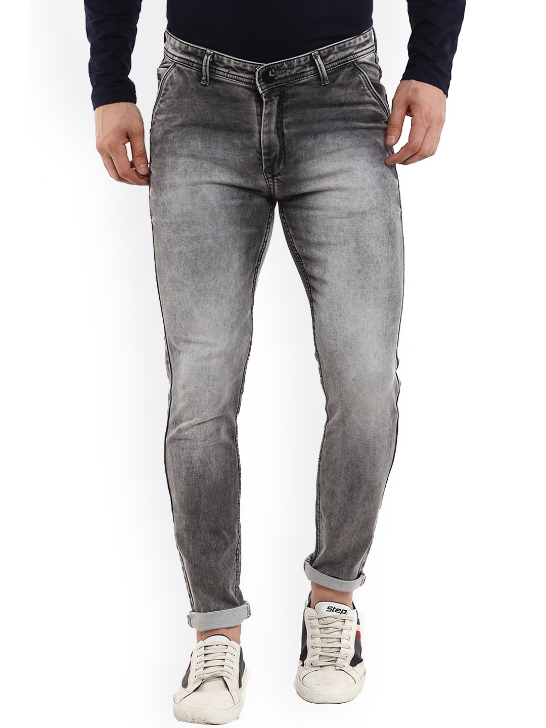 

V-Mart Men Grey Slim Fit Heavy Fade Stretchable Cotton Jeans