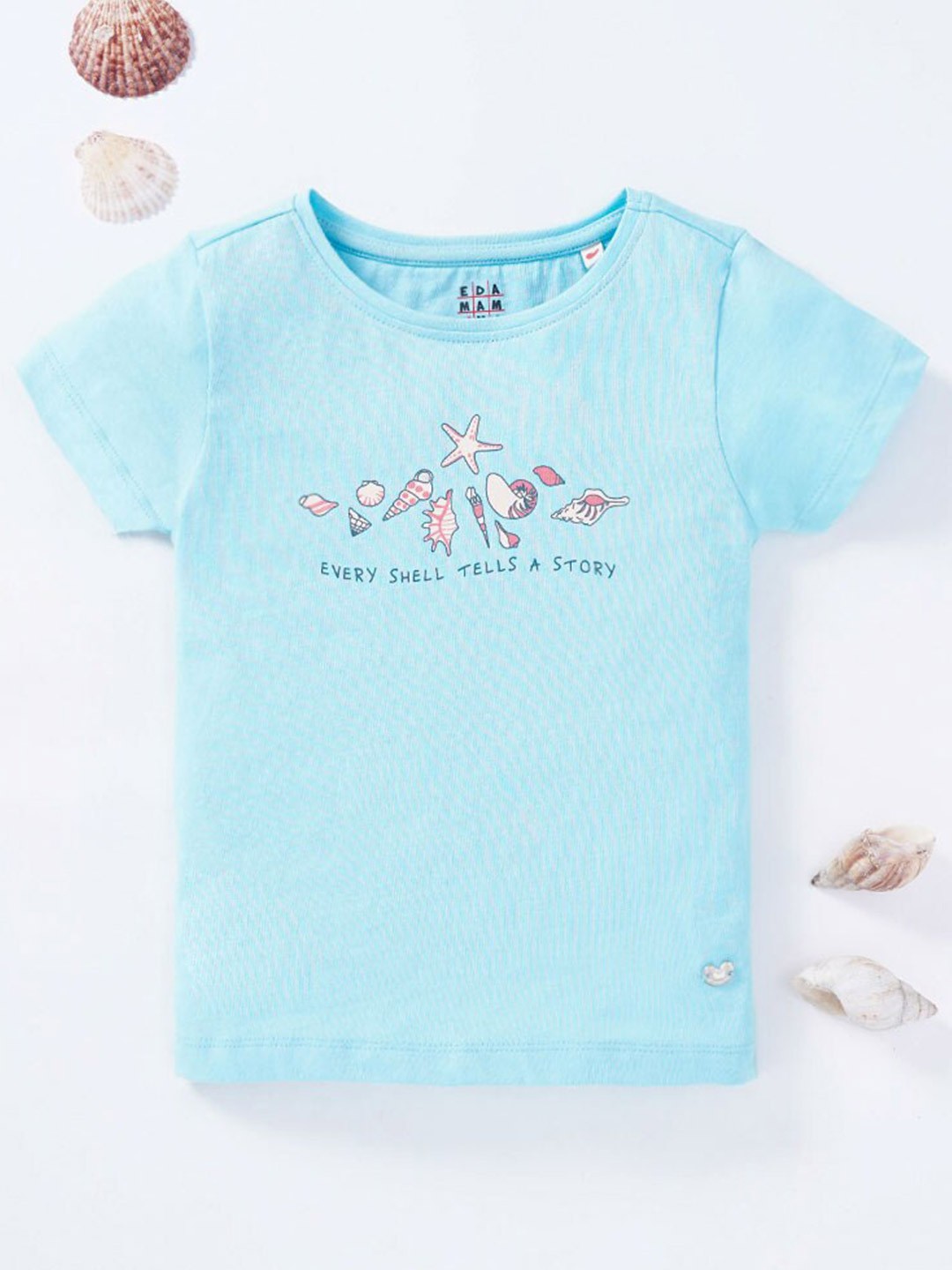 

Ed-a-Mamma Girls Blue Printed T-shirt