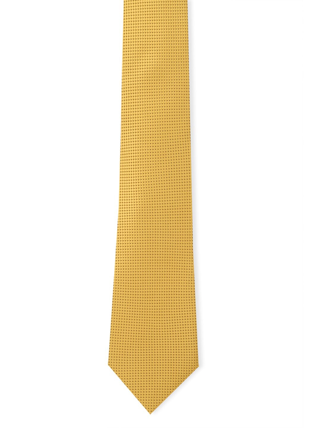 

Peter England Men Yellow Printed Skinny Tie