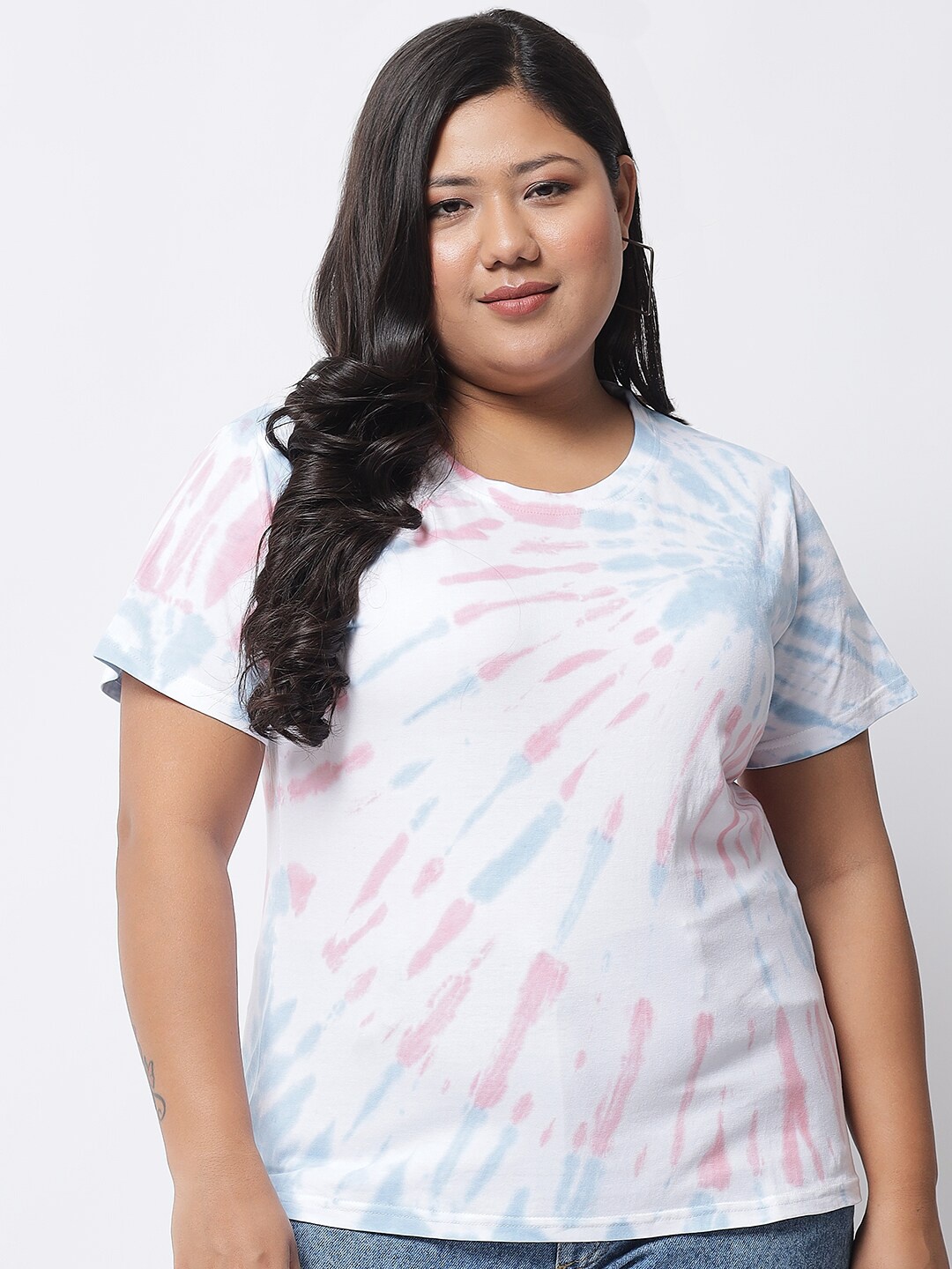 

BEYOUND SIZE - THE DRY STATE Women Multicoloured Printed T-shirt, Multi