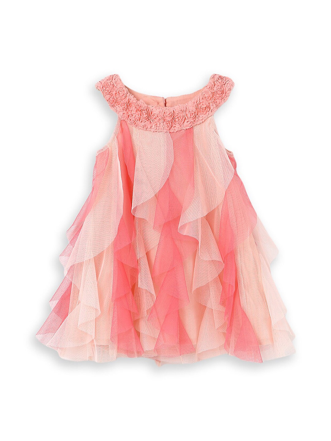 

Nauti Nati Peach-Coloured A-Line Dress