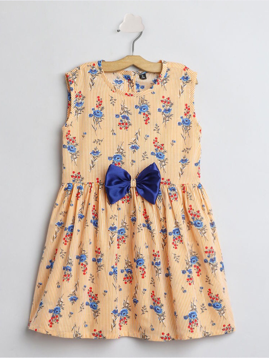 

The Magic Wand Beige Floral Cotton Dress