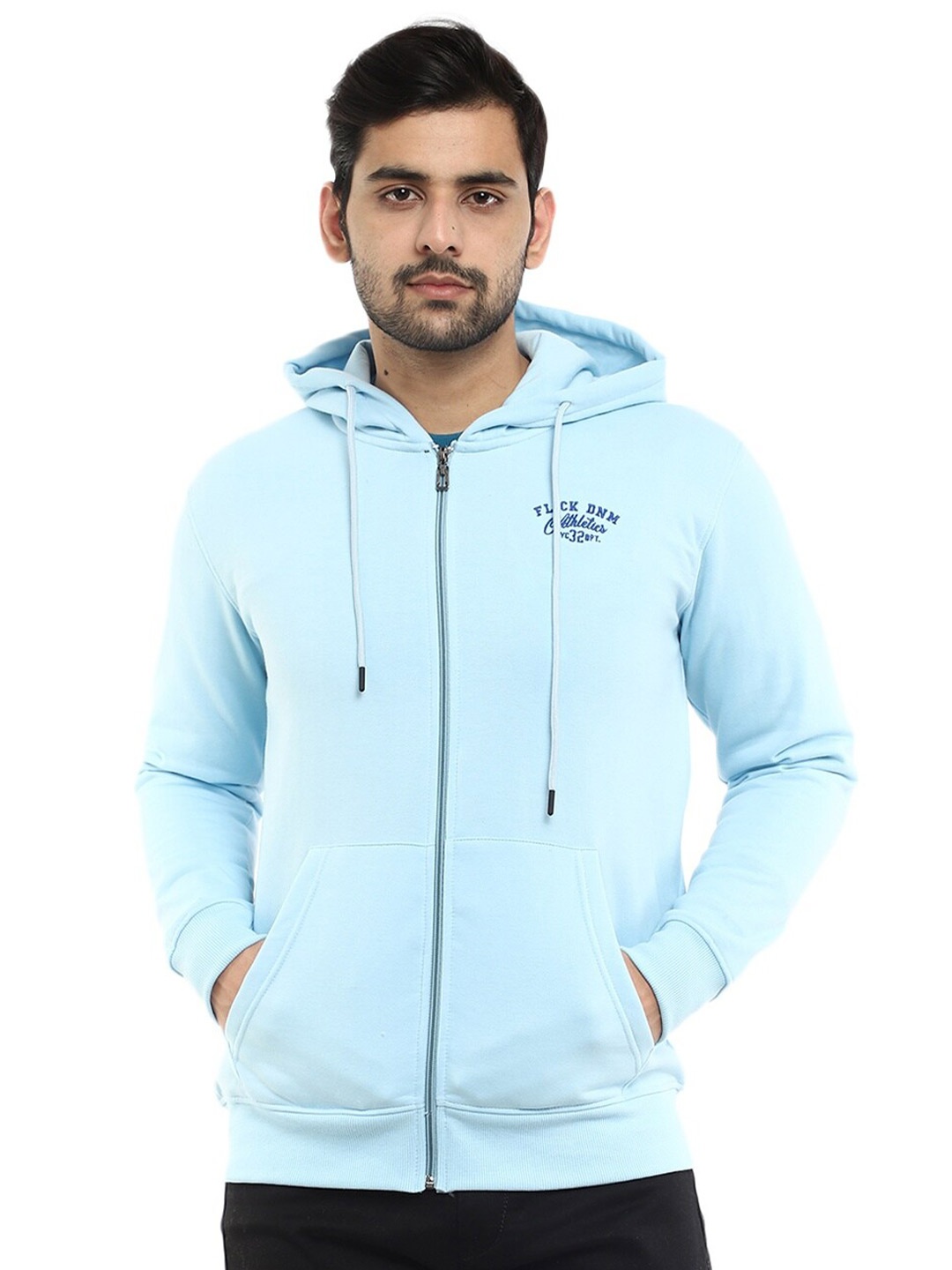 

V-Mart Men Lavender Hooded Sweatshirt