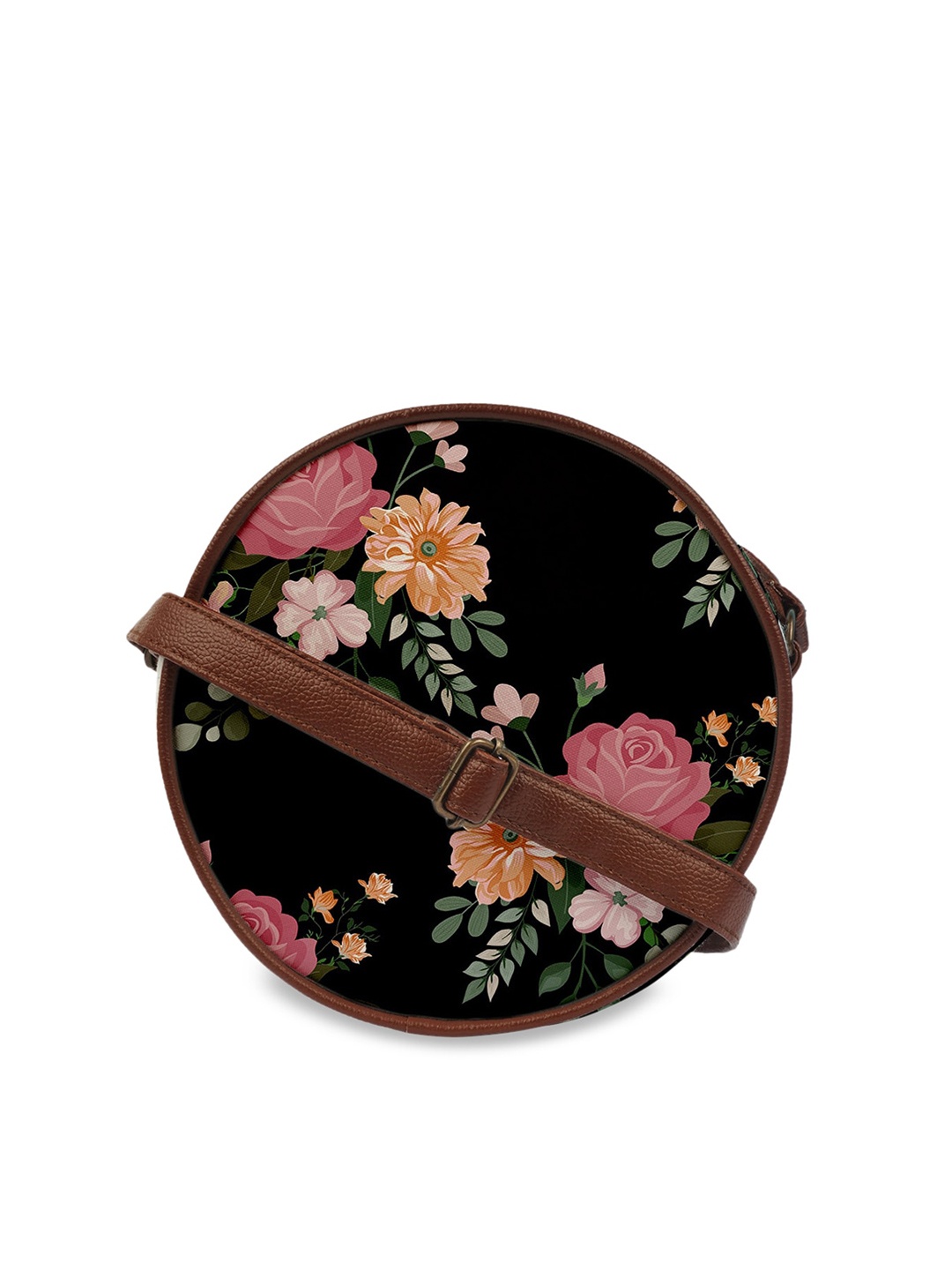 

Crazy Corner Black Floral Printed Swagger Sling Bag