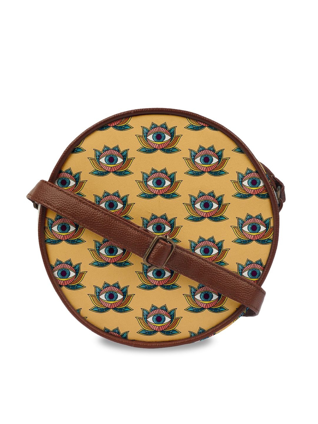 

Crazy Corner Yellow Ethnic Motifs Printed Structured Sling Bag