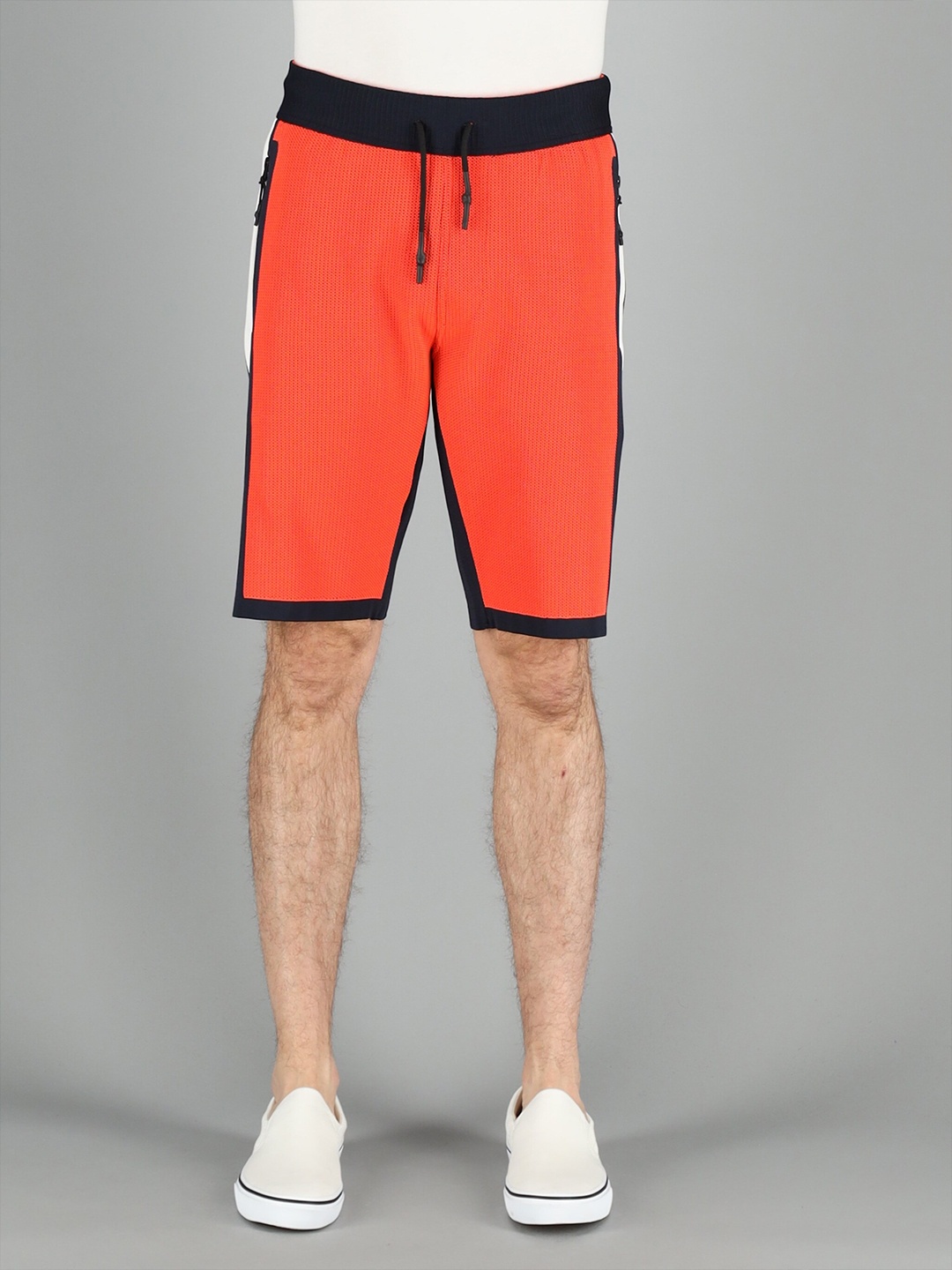 

FREESOUL Men Orange Colourblocked Regular Fit Shorts