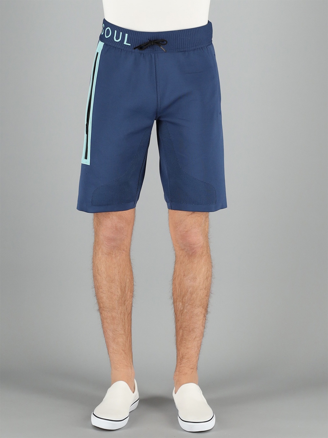 

FREESOUL Men Blue Solid Shorts