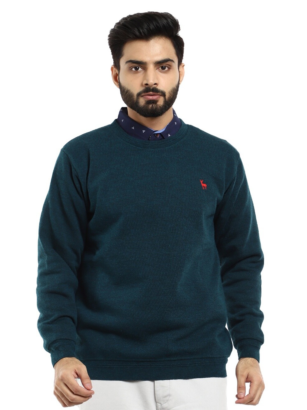 

V-Mart Men Teal Pullover