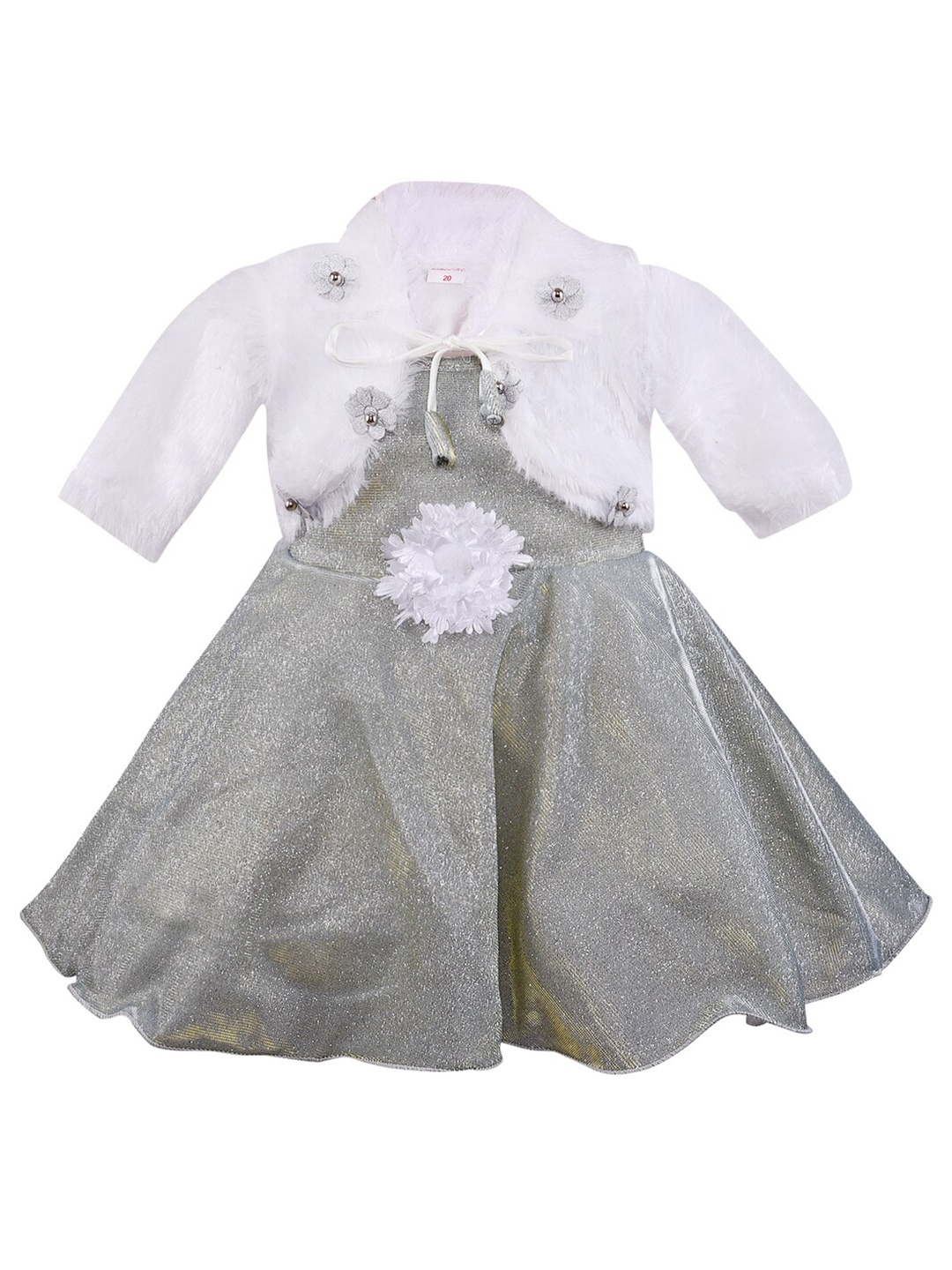

Wish Karo Grey Satin Dress with Jacket