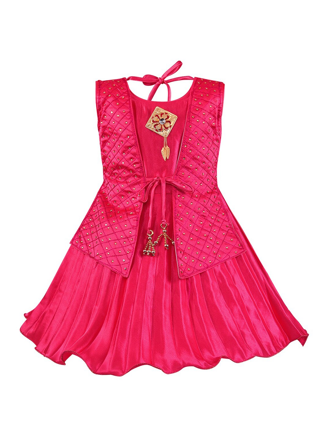 

Wish Karo Fuchsia Satin Dress