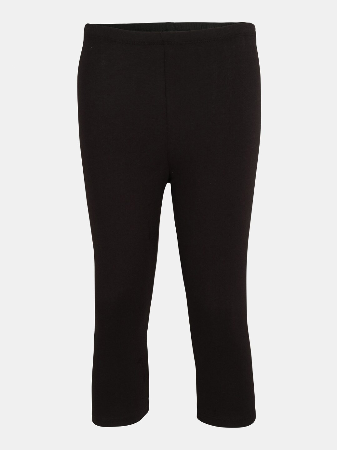 

Jockey Girls Black Solid Slim Fit Cotton Capris
