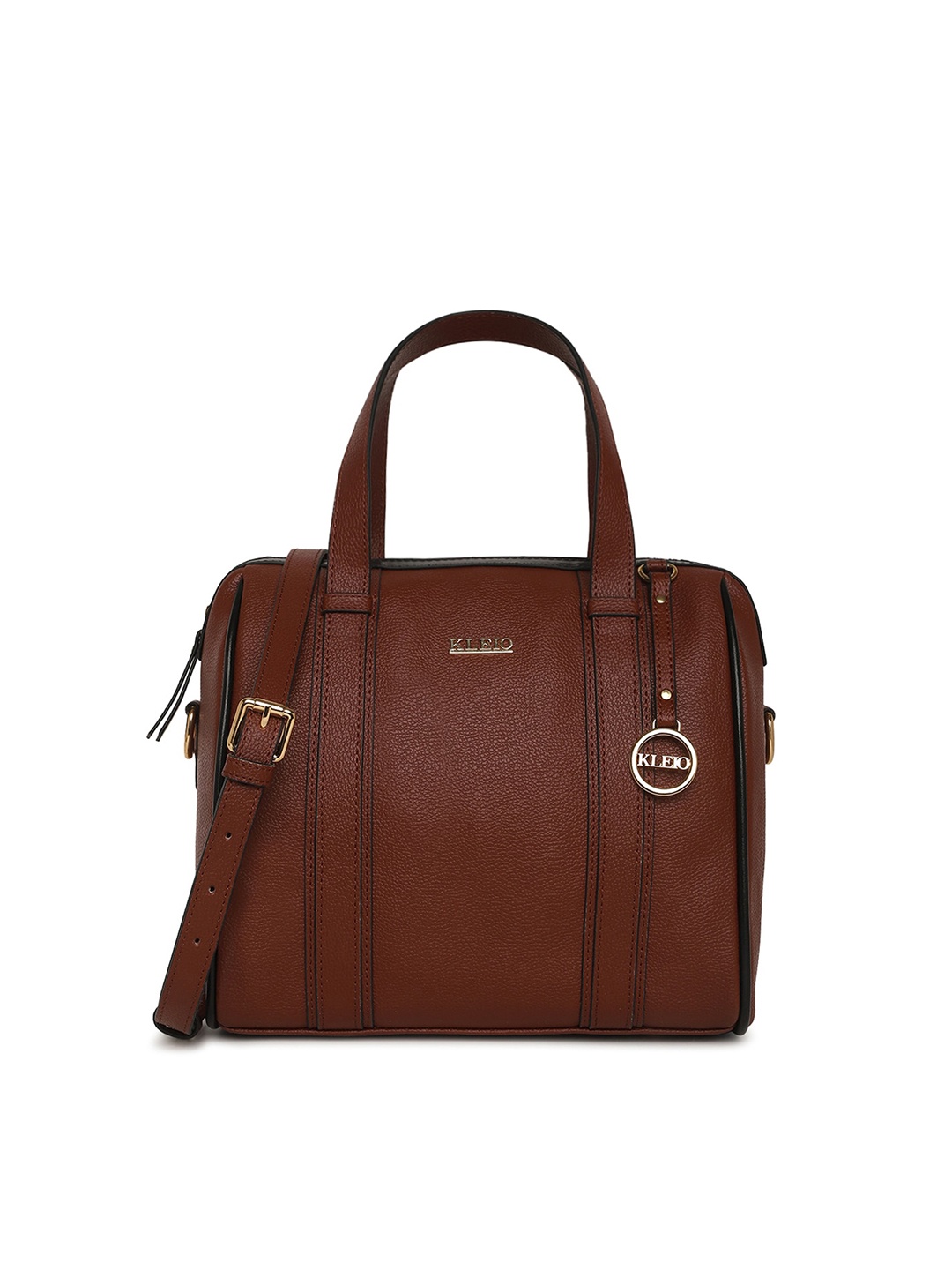 

KLEIO Textured Handbag, Brown