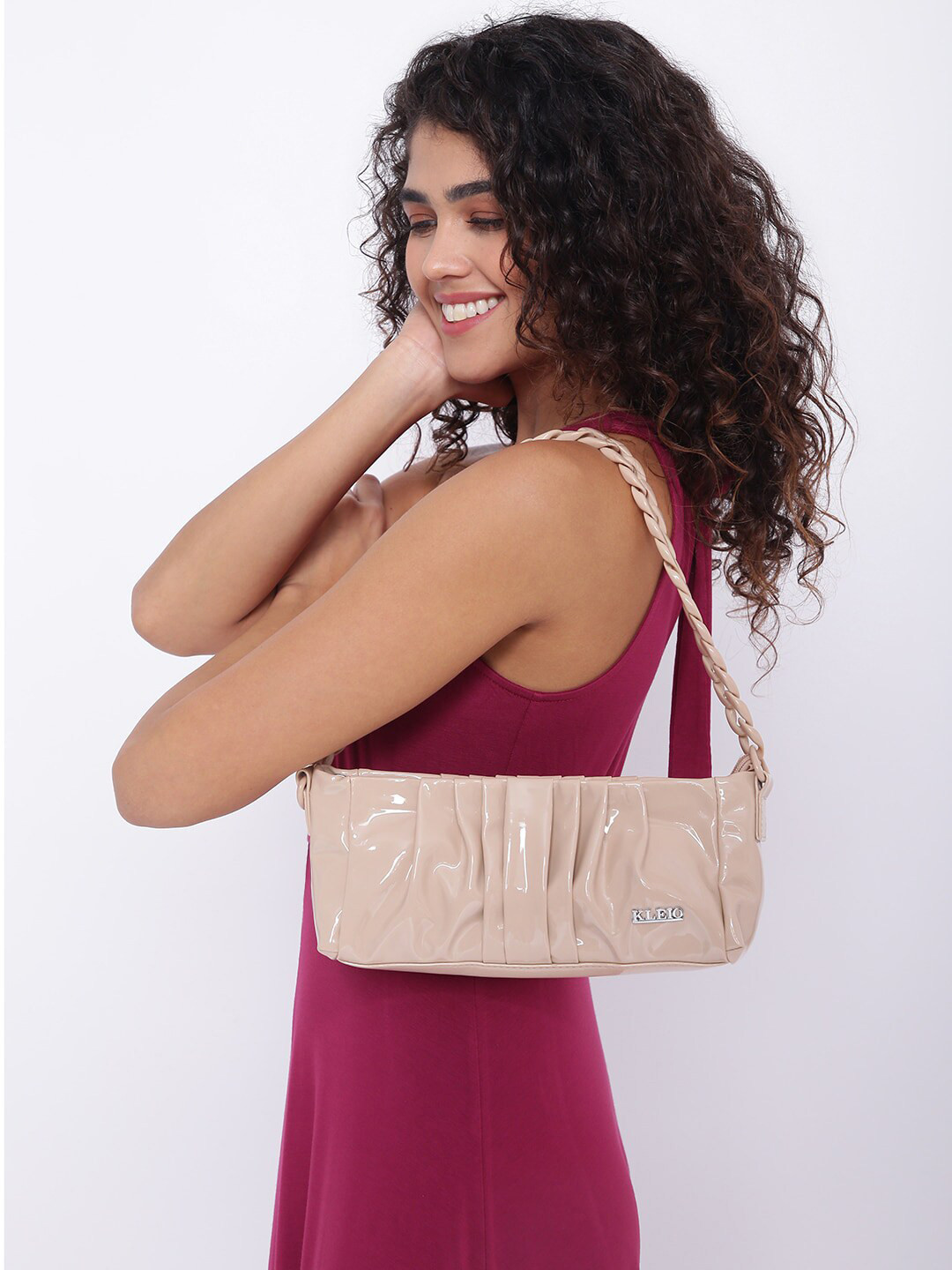 

KLEIO Sleek Party Shoulder Bag for Girls, Cream