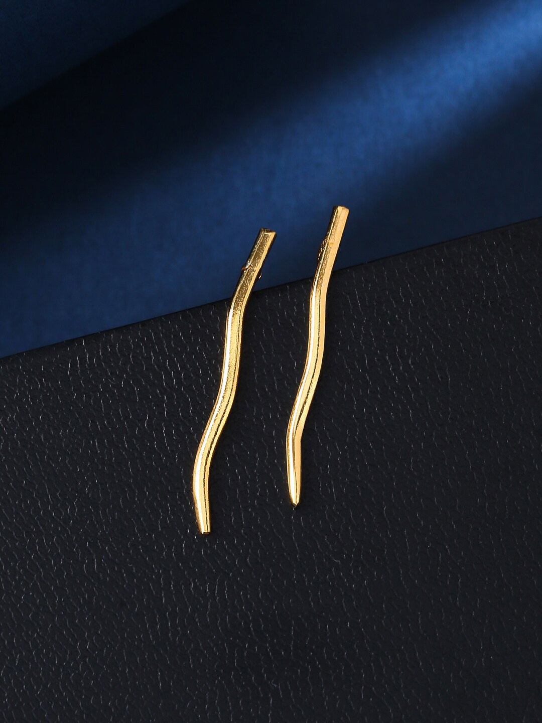 

VIRAASI Gold-Toned Contemporary Drop Earrings