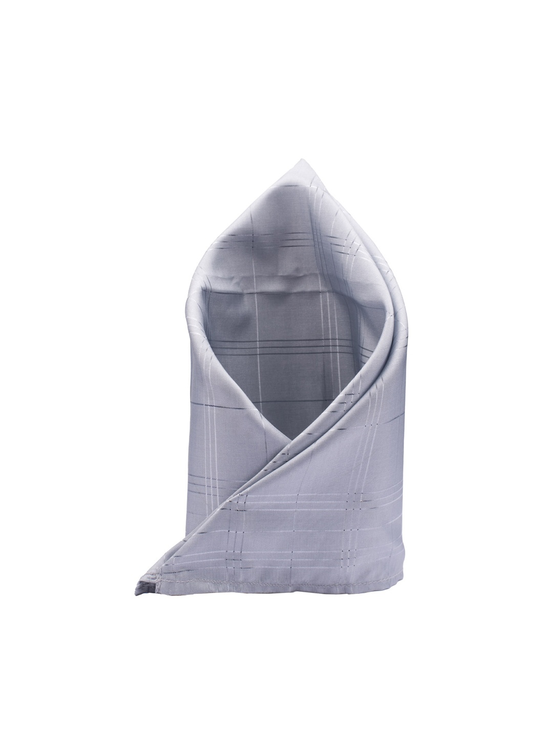 

The Tie Hub Men Silver-Colored & Grey Printed Silk Pocket Squares