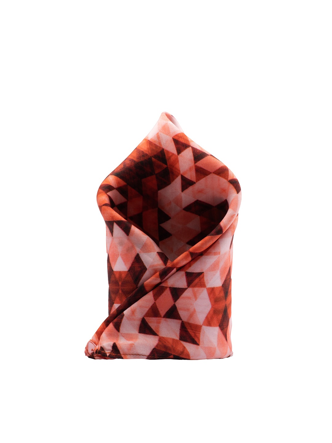 

The Tie Hub Men Brown & Pink Printed Pocket Square