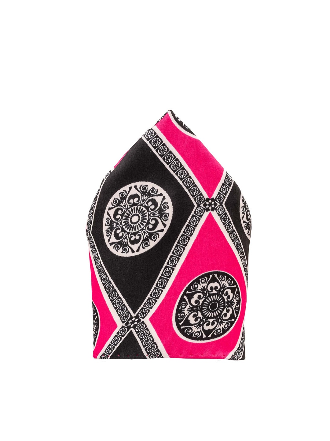 

The Tie Hub Men Pink & Black Printed Pocket Squares