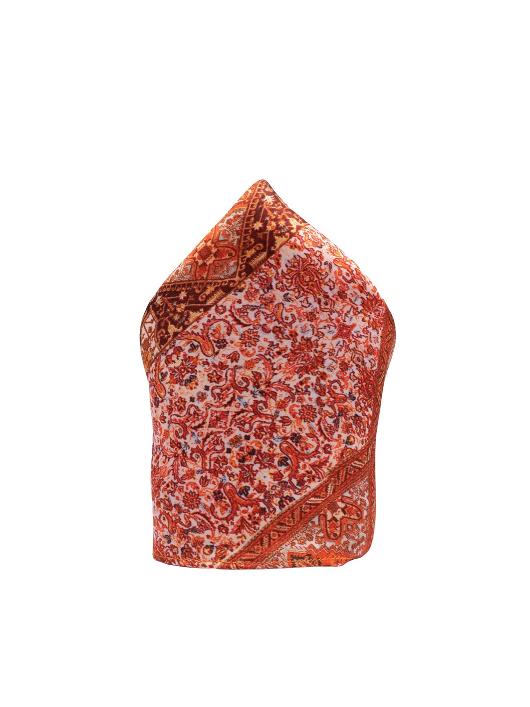 

The Tie Hub Men Orange Printed Pocket Square