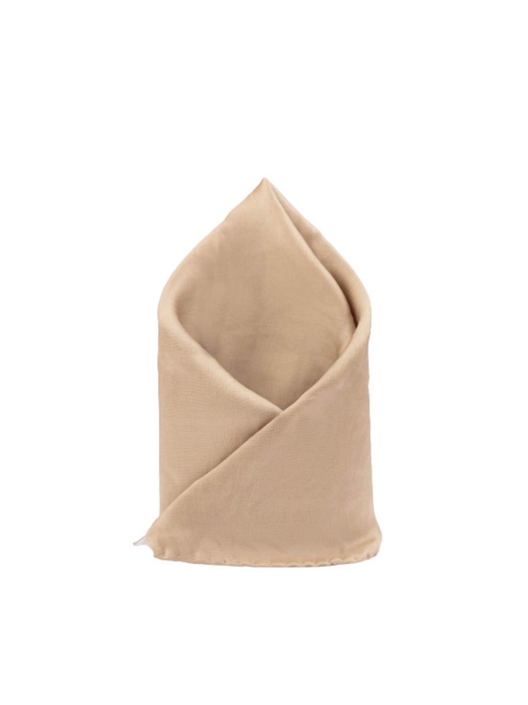 

The Tie Hub Men Khaki-Coloured Solid Pocket Square