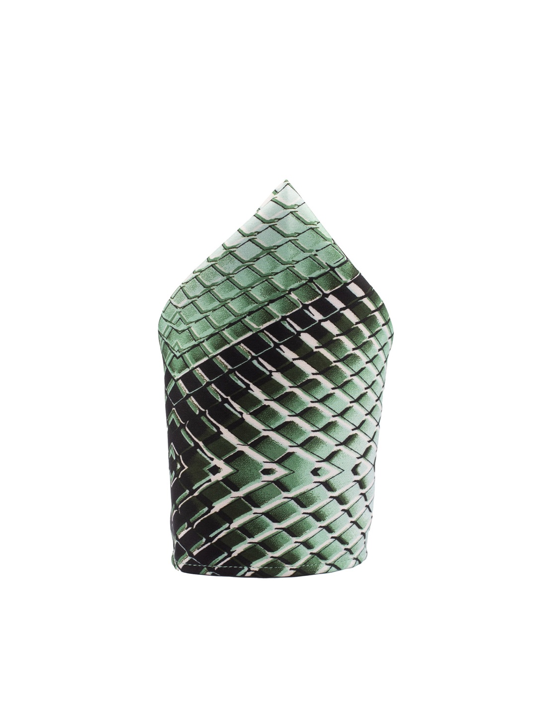

The Tie Hub Men Green & Black Printed Pocket Square