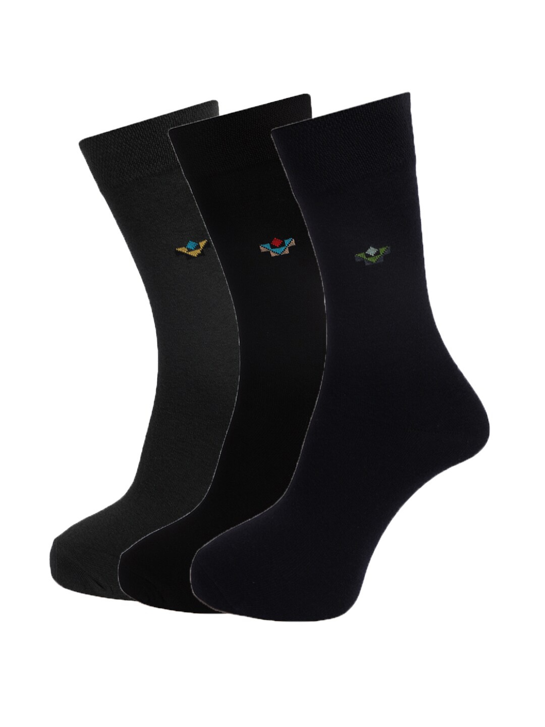 

Dollar Socks Men Pack Of 3 Assorted Cotton Above Ankle-Length Socks
