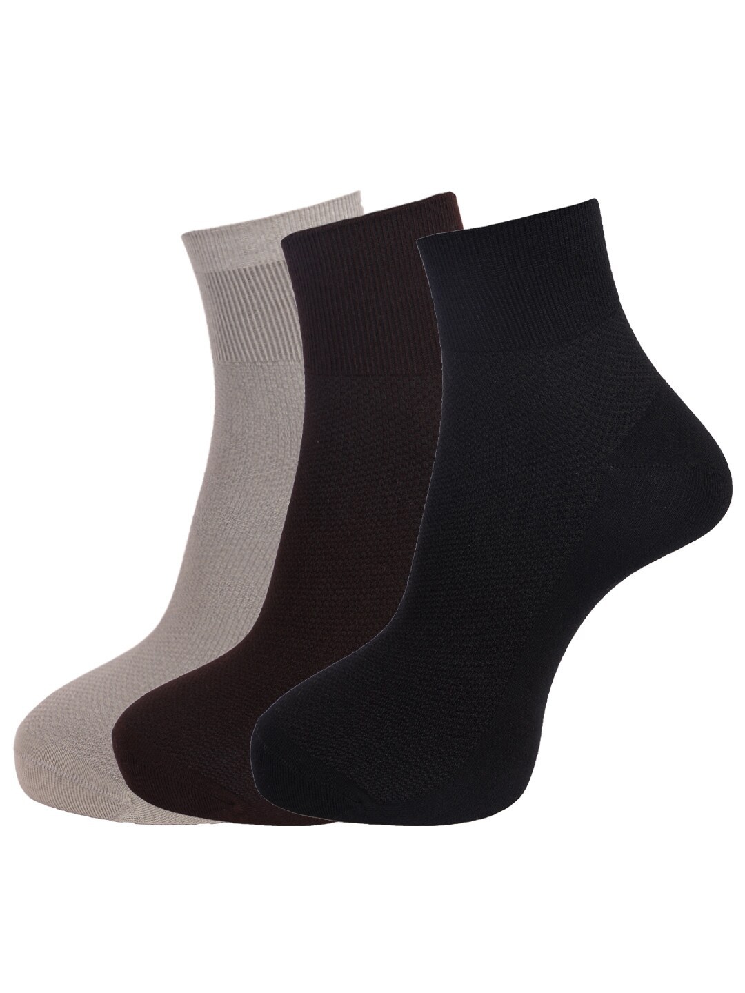 

Dollar Socks Men Pack Of 3 Assorted Cotton Ankle-Length Socks