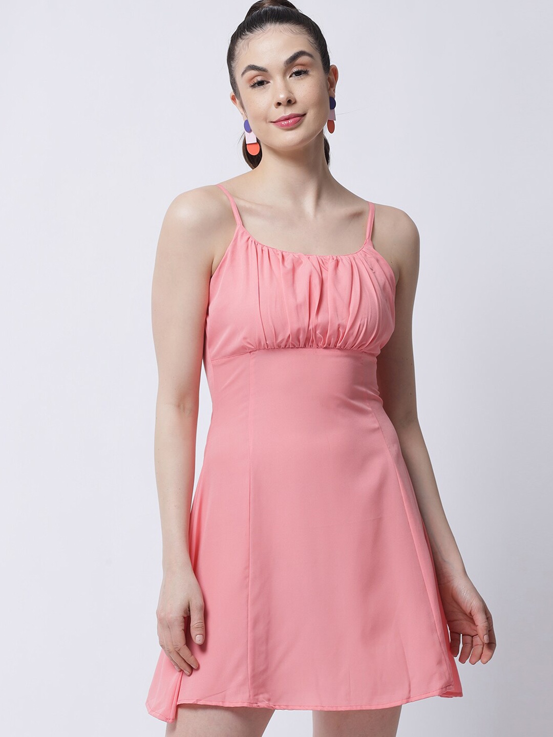 

MARC LOUIS Peach-Coloured Crepe Dress