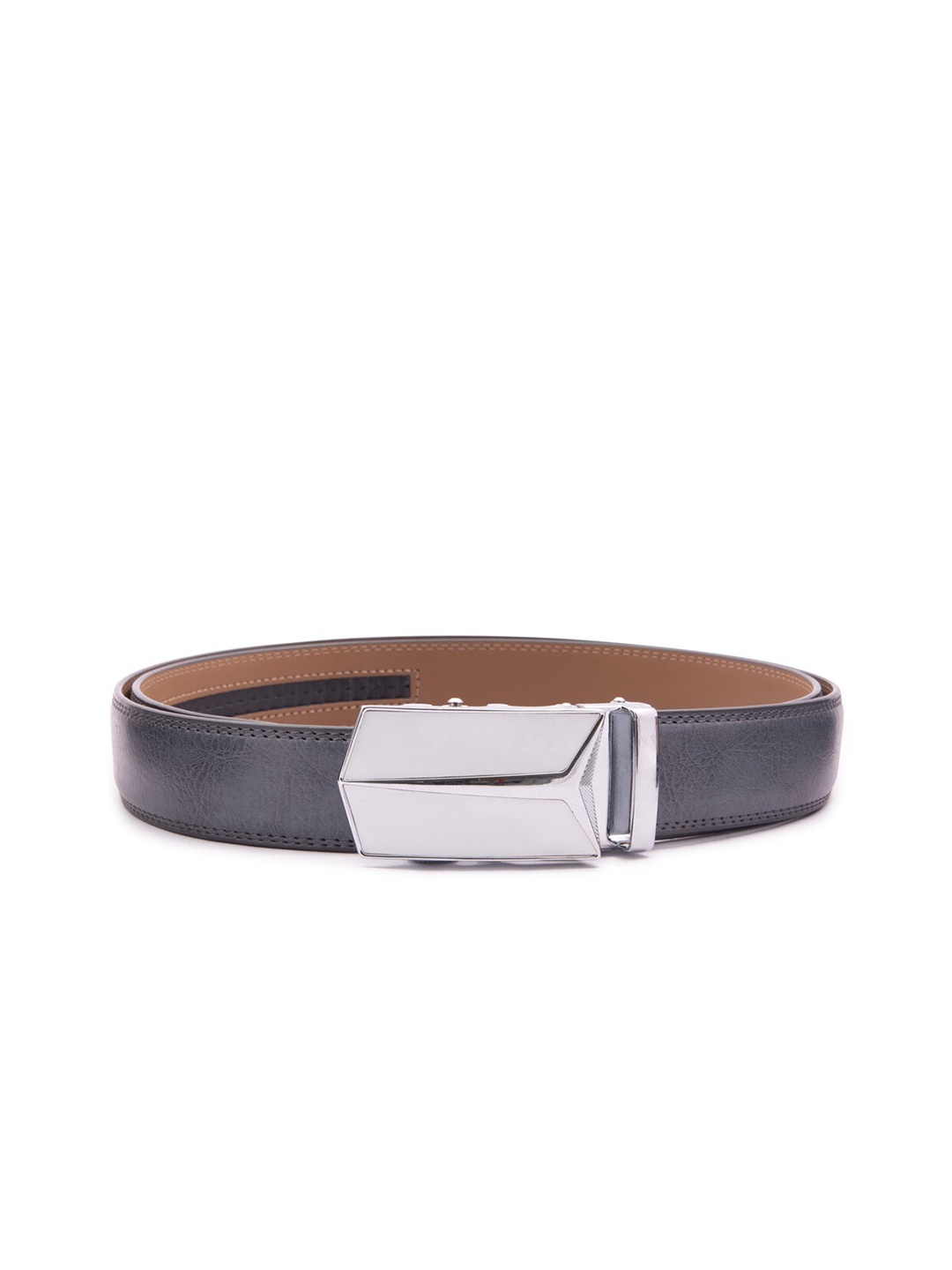 

BANGE Men Blue Textured Leather Formal Belt