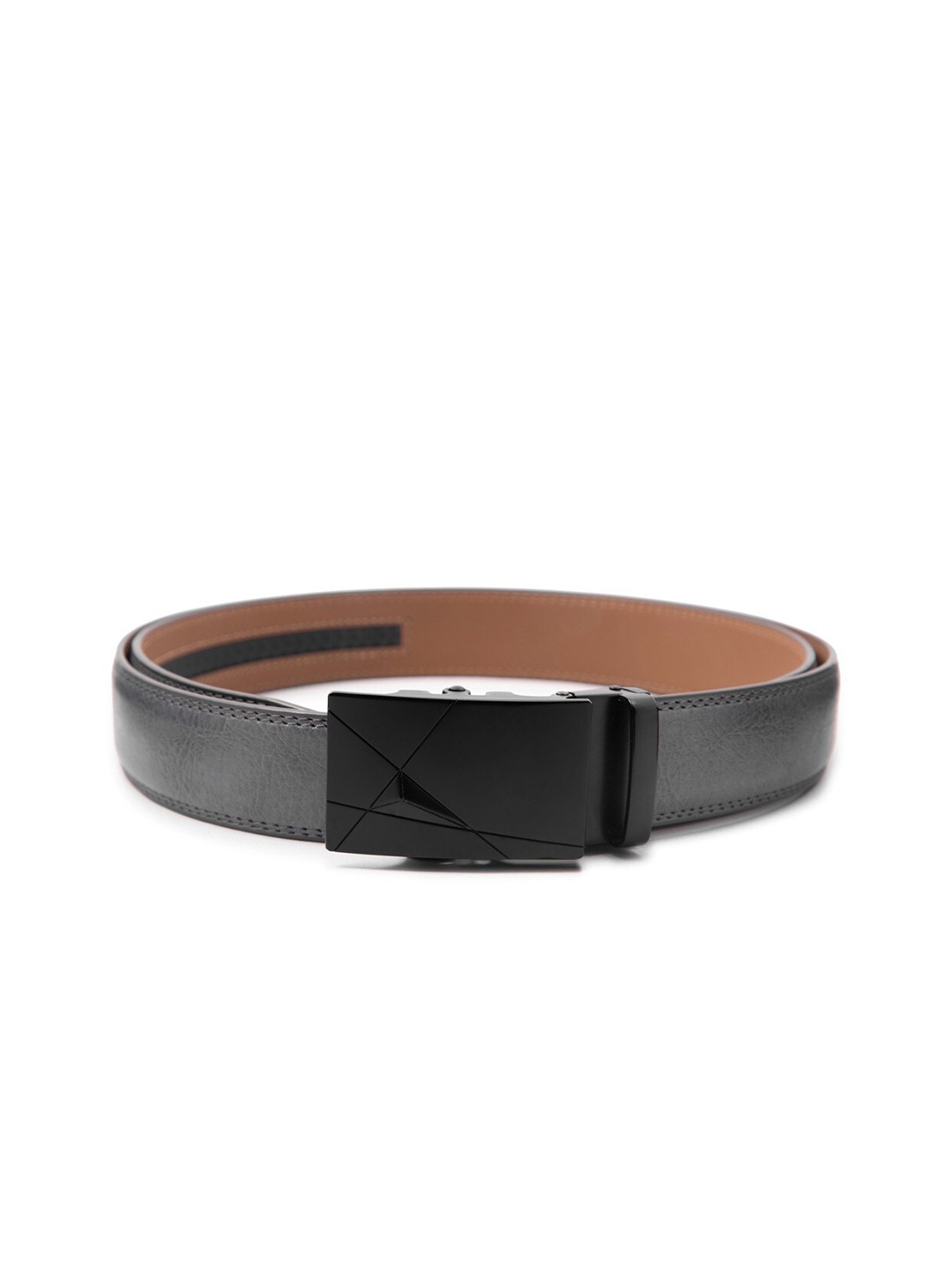 

BANGE Men Blue Textured Leather Formal Belt