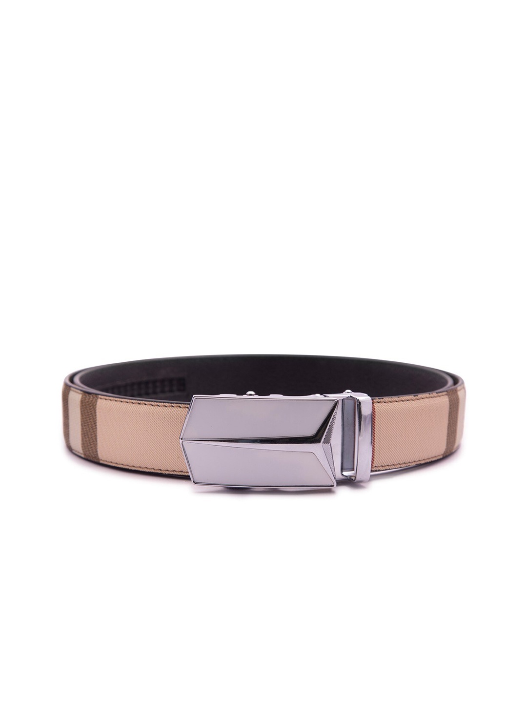 

BANGE Men Beige Textured Leather Formal Belt