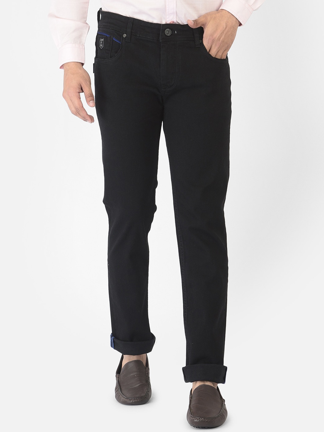 

Canary London Men Black Smart Slim Fit Low-Rise Stretchable Jeans