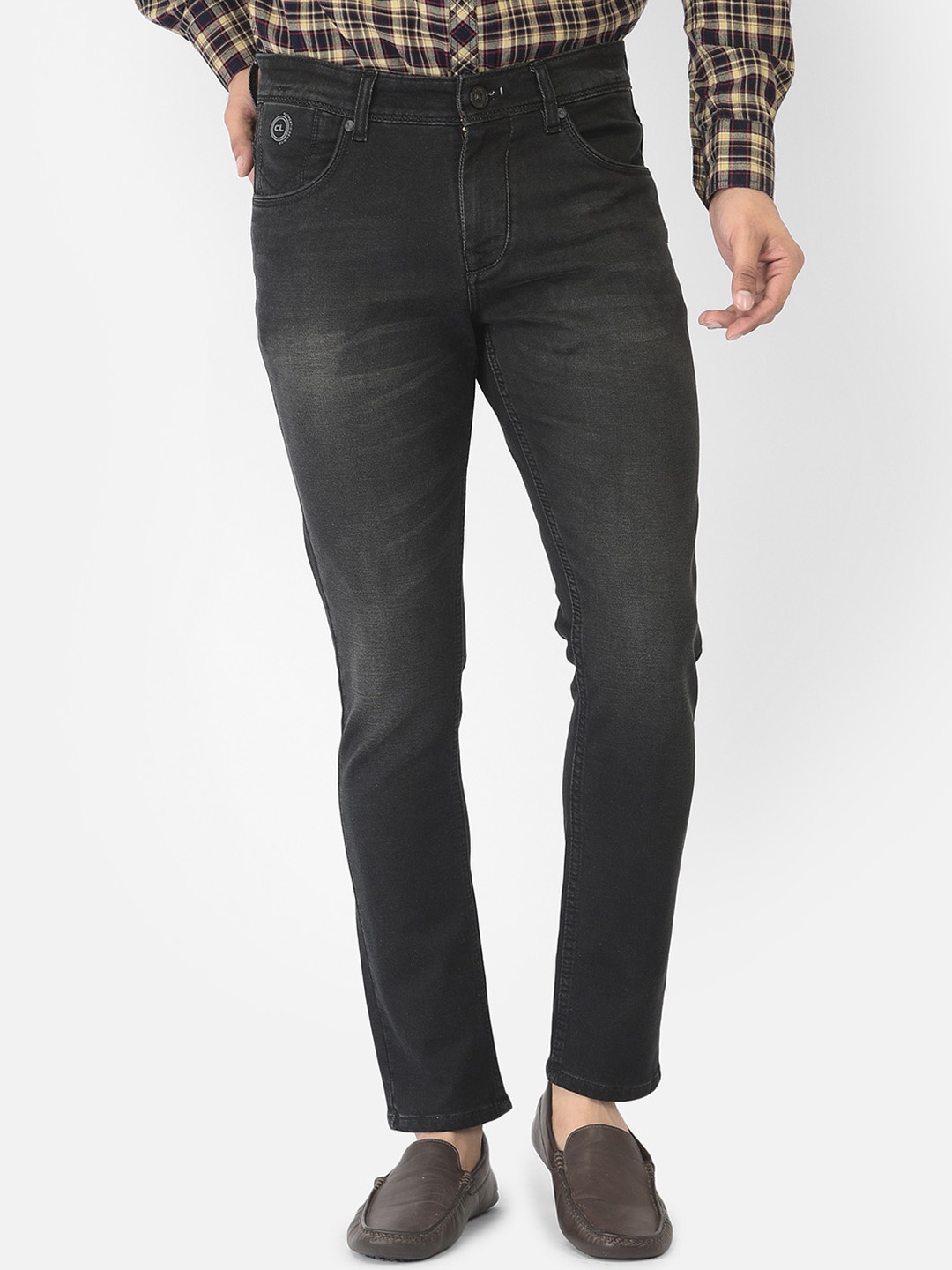 

Canary London Men Black Tapered Fit Low-Rise Light Fade Stretchable Jeans