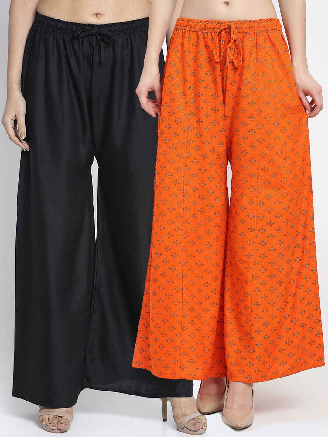 

Jinfo Women Pack of 2 Palazzos, Black