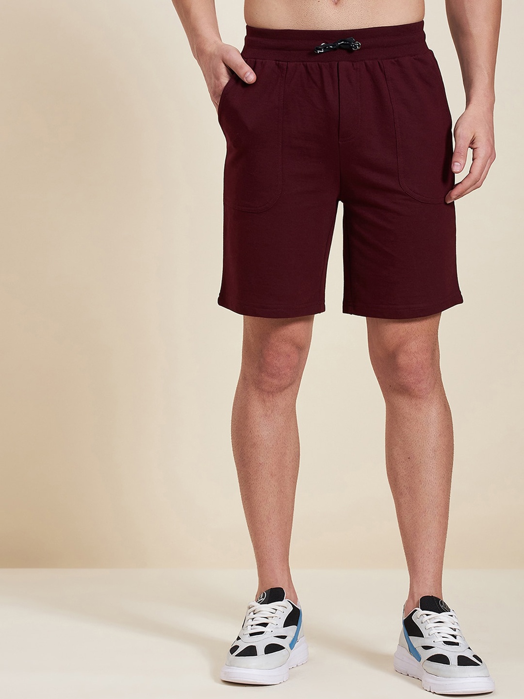 

MASCLN SASSAFRAS Men Maroon Regular Fit Bermuda Sports Shorts